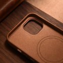 ICarer ICarer Case Leather pokrowiec etui z naturalnej skóry do iPhone 14 Plus brązowy (kompatybilne z MagSafe)