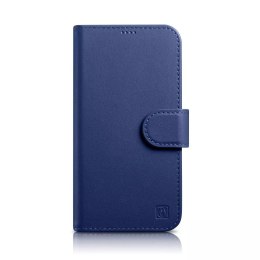 ICarer ICarer Wallet Case 2in1 etui iPhone 14 Plus skórzany pokrowiec z klapką Anti-RFID niebieski (WMI14220727-BU)