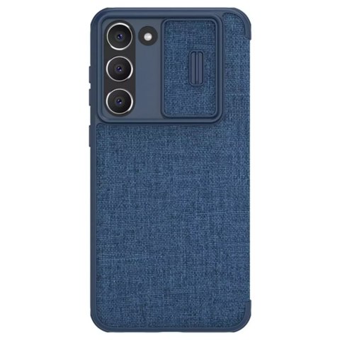 Nillkin Etui Nillkin Qin Cloth Pro Case etui do Samsung Galaxy S23+ pokrowiec z klapką osłona na aparat niebieskie Nillkin Etui Nillkin Qin Cloth Pro Case etui do Samsung Galaxy S23+ pokrowiec z klapką osłona na aparat niebieskie