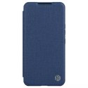 Nillkin Etui Nillkin Qin Cloth Pro Case etui do Samsung Galaxy S23+ pokrowiec z klapką osłona na aparat niebieskie