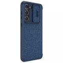 Nillkin Etui Nillkin Qin Cloth Pro Case etui do Samsung Galaxy S23+ pokrowiec z klapką osłona na aparat niebieskie