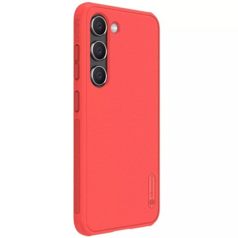 Nillkin Etui Nillkin Super Frosted Shield Pro etui do Samsung Galaxy S23+ pancerny pokrowiec + podstawka na telefon czerwone Nillkin Etui Nillkin Super Frosted Shield Pro etui do Samsung Galaxy S23+ pancerny pokrowiec + podstawka na telefon czerwone