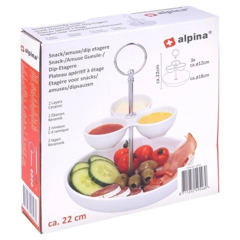 ALPINA PATERA PORCELANOWA PIĘTROWA NA PRZEKĄSKI 139378 ALPINA PATERA PORCELANOWA PIĘTROWA NA PRZEKĄSKI 139378