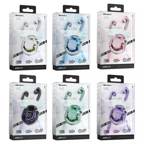 Acefast Słuchawki bezprzewodowe Acefast T8 Bluetooth TWS miętowe Acefast Słuchawki bezprzewodowe Acefast T8 Bluetooth TWS miętowe