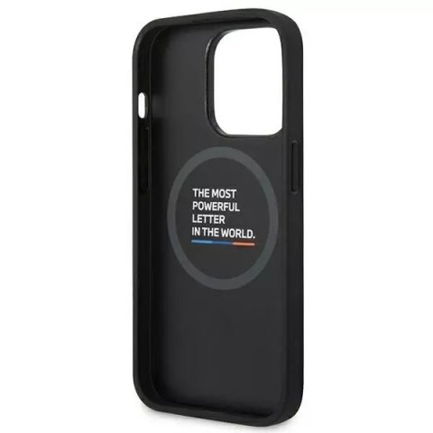 BMW Etui BMW BMHMP14X22PTDK do iPhone 14 Pro Max 6,7" Leather Stamp Tricolor Magsafe BMW Etui BMW BMHMP14X22PTDK do iPhone 14 Pro Max 6,7" Leather Stamp Tricolor Magsafe