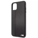 BMW Etui hardcase BMW BMHCN65MCARBK do Apple iPhone 11 Pro Max czarny/black PU Carbon