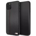 BMW Etui hardcase BMW BMHCN65MCARBK do Apple iPhone 11 Pro Max czarny/black PU Carbon