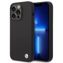 BMW Etui na telefon BMW BMHCP14LSILBK do Apple iPhone 14 Pro 6,1" czarny/black Silicone Metal Logo