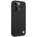 BMW Etui na telefon BMW BMHCP14LSILBK do Apple iPhone 14 Pro 6,1" czarny/black Silicone Metal Logo