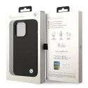 BMW Etui na telefon BMW BMHCP14LSILBK do Apple iPhone 14 Pro 6,1" czarny/black Silicone Metal Logo