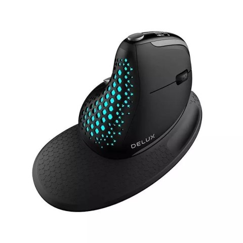 Delux Bezprzewodowa mysz pionowa Delux M618XSD BT+2.4G RGB