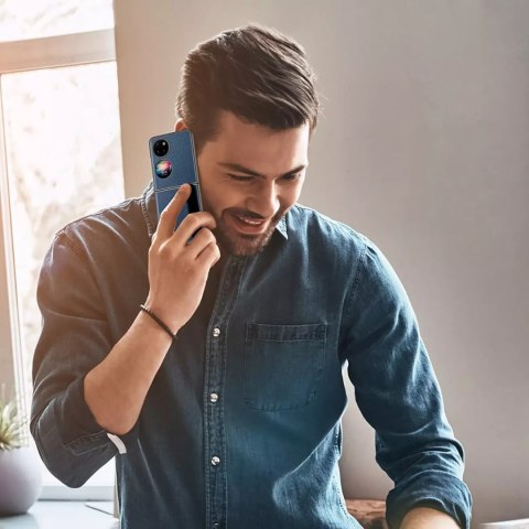 Dux Ducis Dux Ducis Fino etui pokrowiec pokryty nylonowym materiałem Huawei P50 Pocket czarny Dux Ducis Dux Ducis Fino etui pokrowiec pokryty nylonowym materiałem Huawei P50 Pocket czarny