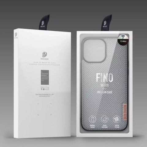 Dux Ducis Dux Ducis Fino etui pokrowiec pokryty nylonowym materiałem iPhone 13 mini szary Dux Ducis Dux Ducis Fino etui pokrowiec pokryty nylonowym materiałem iPhone 13 mini szary