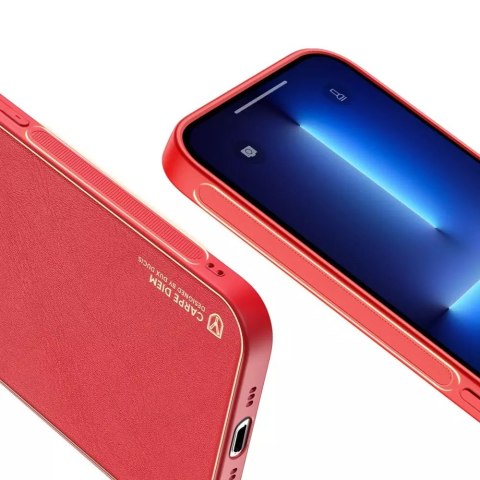 Dux Ducis Dux Ducis Yolo eleganckie etui pokrowiec ze skóry ekologicznej do Apple iPhone 13 Pro czerwony Dux Ducis Dux Ducis Yolo eleganckie etui pokrowiec ze skóry ekologicznej do Apple iPhone 13 Pro czerwony