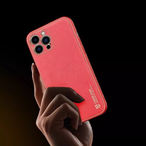 Dux Ducis Dux Ducis Yolo eleganckie etui pokrowiec ze skóry ekologicznej do Apple iPhone 13 Pro czerwony Dux Ducis Dux Ducis Yolo eleganckie etui pokrowiec ze skóry ekologicznej do Apple iPhone 13 Pro czerwony