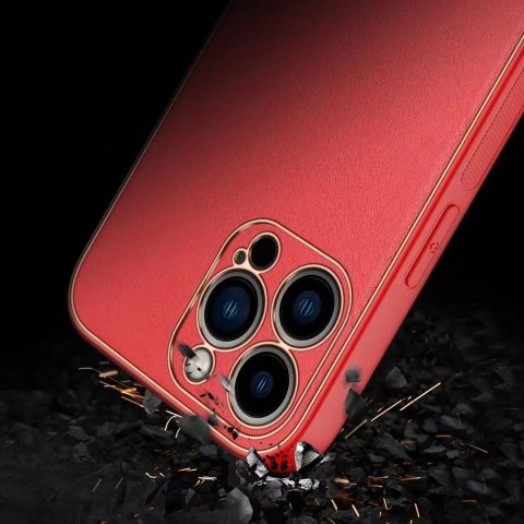 Dux Ducis Dux Ducis Yolo eleganckie etui pokrowiec ze skóry ekologicznej do Apple iPhone 13 Pro czerwony Dux Ducis Dux Ducis Yolo eleganckie etui pokrowiec ze skóry ekologicznej do Apple iPhone 13 Pro czerwony