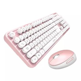 MOFII Bezprzewodowy zestaw klawiatura + myszka MOFII Sweet 2.4G (Biało-Różowy)