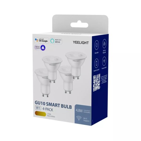 Yeelight Inteligentna żarówka Yeelight W1 GU10 (ściemnialna) 4szt Yeelight Inteligentna żarówka Yeelight W1 GU10 (ściemnialna) 4szt