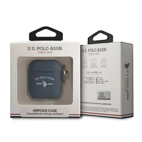 U.S. Polo Etui ochronne na słuchawki US Polo do Apple AirPods granatowy U.S. Polo Etui ochronne na słuchawki US Polo do Apple AirPods granatowy