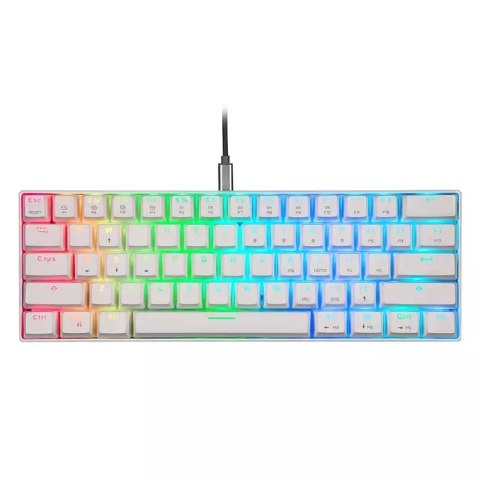 Motospeed Klawiatura mechaniczna Motospeed CK61 RGB (biała) Motospeed Klawiatura mechaniczna Motospeed CK61 RGB (biała)