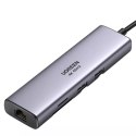 UGreen Adapter Hub UGREEN, USB_C do 2x USB 3.0, HDMI, RJ45, SD/TF