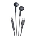 Vipfan Słuchawki douszne przewodowe Vipfan M18, USB-C (czarne)