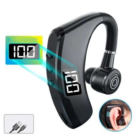 Defender Słuchawka bezprzewodowa do rozmów Bluetooth 4.0 zestaw słuchawkowy do samochodu auta z wyświetlaczem V8 Czarna Defender Słuchawka bezprzewodowa do rozmów Bluetooth 4.0 zestaw słuchawkowy do samochodu auta z wyświetlaczem V8 Czarna
