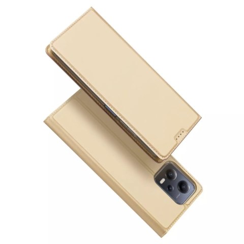 Dux Ducis Dux Ducis Skin Pro etui do Xiaomi Redmi Note 12 Pro / Poco X5 Pro 5G pokrowiec z klapką portfel na kartę podstawka złote Dux Ducis Dux Ducis Skin Pro etui do Xiaomi Redmi Note 12 Pro / Poco X5 Pro 5G pokrowiec z klapką portfel na kartę podstawka złote