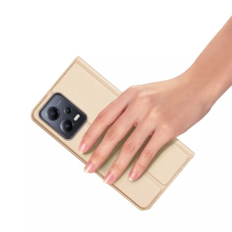 Dux Ducis Dux Ducis Skin Pro etui do Xiaomi Redmi Note 12 Pro+ pokrowiec z klapką portfel na kartę podstawka złote Dux Ducis Dux Ducis Skin Pro etui do Xiaomi Redmi Note 12 Pro+ pokrowiec z klapką portfel na kartę podstawka złote