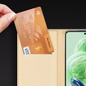 Dux Ducis Dux Ducis Skin Pro etui do Xiaomi Redmi Note 12 Pro+ pokrowiec z klapką portfel na kartę podstawka złote