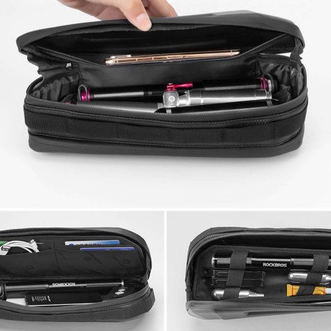 RockBros Etui torba sakwa na rower uchwyt rowerowy pod ramę RockBros B67 2.5L Czarne RockBros Etui torba sakwa na rower uchwyt rowerowy pod ramę RockBros B67 2.5L Czarne