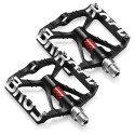 RockBros Pedały rowerowe RockBros K307T platformowe aluminiowe z 5 metalowymi pinami komplet 2szt Czarne