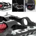 RockBros Pedały rowerowe RockBros K307T platformowe aluminiowe z 5 metalowymi pinami komplet 2szt Czarne