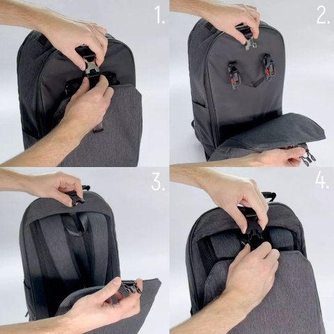 Wozinsky Wozinsky torba rowerowa na bagażnik plecak rowerowy ze stelażem 2w1 30l czarny (WBB33BK) Wozinsky Wozinsky torba rowerowa na bagażnik plecak rowerowy ze stelażem 2w1 30l czarny (WBB33BK)