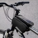 Wozinsky Wozinsky torba rowerowa na ramę + odczepiany pokrowiec na telefon do 6,5" 1,5l czarna (WBB7BK)