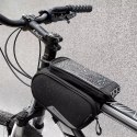 Wozinsky Wozinsky torba rowerowa na ramę + odczepiany pokrowiec na telefon do 6,5" 1,5l czarna (WBB7BK)