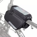 Wozinsky Wozinsky torba rowerowa na ramę + odczepiany pokrowiec na telefon do 6,5" 1,5l czarna (WBB7BK)