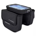 Wozinsky Wozinsky torba rowerowa na ramę sakwa na rower wodoodporne etui na telefon 1,5l czarny (WBB26BK)