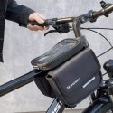 Wozinsky Wozinsky torba rowerowa na ramę sakwa na rower wodoodporne etui na telefon 1,5l czarny (WBB26BK)