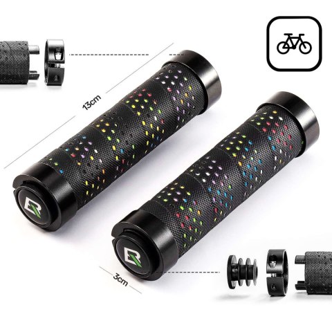 RockBros Chwyty Gripy Rowerowe Rączki do Kierownicy Roweru RockBros BTCR-BKC czarne z owijką RockBros Chwyty Gripy Rowerowe Rączki do Kierownicy Roweru RockBros BTCR-BKC czarne z owijką