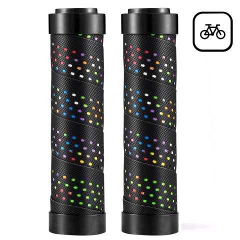 RockBros Chwyty Gripy Rowerowe Rączki do Kierownicy Roweru RockBros BTCR-BKC czarne z owijką RockBros Chwyty Gripy Rowerowe Rączki do Kierownicy Roweru RockBros BTCR-BKC czarne z owijką