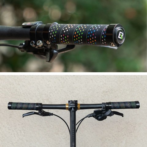 RockBros Chwyty Gripy Rowerowe Rączki do Kierownicy Roweru RockBros BTCR-BKC czarne z owijką RockBros Chwyty Gripy Rowerowe Rączki do Kierownicy Roweru RockBros BTCR-BKC czarne z owijką