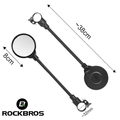 RockBros Lusterko rowerowe Rockbros FK-419 sferyczne wypukłe regulowane 360 czarne (1szt.) RockBros Lusterko rowerowe Rockbros FK-419 sferyczne wypukłe regulowane 360 czarne (1szt.)