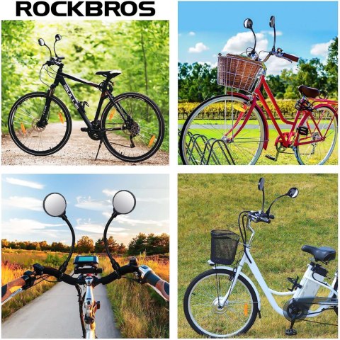 RockBros Lusterko rowerowe Rockbros FK-419 sferyczne wypukłe regulowane 360 czarne (1szt.) RockBros Lusterko rowerowe Rockbros FK-419 sferyczne wypukłe regulowane 360 czarne (1szt.)
