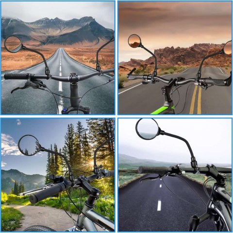 RockBros Lusterko rowerowe Rockbros FK-419 sferyczne wypukłe regulowane 360 czarne (1szt.) RockBros Lusterko rowerowe Rockbros FK-419 sferyczne wypukłe regulowane 360 czarne (1szt.)