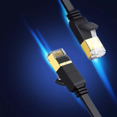 UGreen Płaski kabel UGREEN przewód internetowy sieciowy Ethernet patchcord RJ45 Cat 7 STP LAN 10 Gbps 10 m czarny (NW106 11265) UGreen Płaski kabel UGREEN przewód internetowy sieciowy Ethernet patchcord RJ45 Cat 7 STP LAN 10 Gbps 10 m czarny (NW106 11265)