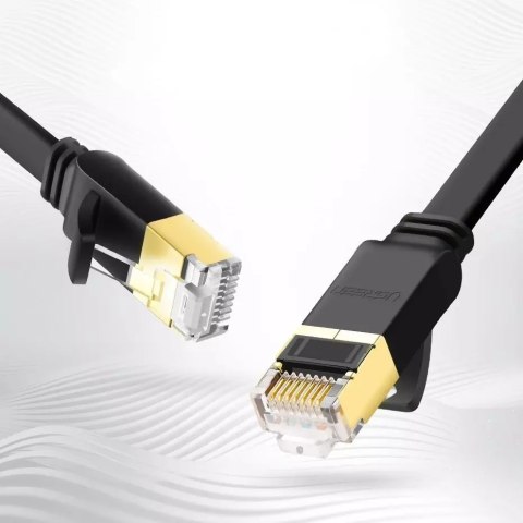 UGreen Płaski kabel UGREEN przewód internetowy sieciowy Ethernet patchcord RJ45 Cat 7 STP LAN 10 Gbps 10 m czarny (NW106 11265) UGreen Płaski kabel UGREEN przewód internetowy sieciowy Ethernet patchcord RJ45 Cat 7 STP LAN 10 Gbps 10 m czarny (NW106 11265)