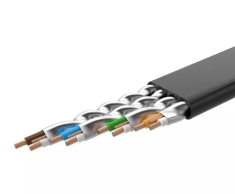 UGreen Płaski kabel UGREEN przewód internetowy sieciowy Ethernet patchcord RJ45 Cat 7 STP LAN 10 Gbps 10 m czarny (NW106 11265) UGreen Płaski kabel UGREEN przewód internetowy sieciowy Ethernet patchcord RJ45 Cat 7 STP LAN 10 Gbps 10 m czarny (NW106 11265)