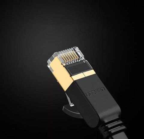 UGreen Płaski kabel UGREEN przewód internetowy sieciowy Ethernet patchcord RJ45 Cat 7 STP LAN 10 Gbps 10 m czarny (NW106 11265) UGreen Płaski kabel UGREEN przewód internetowy sieciowy Ethernet patchcord RJ45 Cat 7 STP LAN 10 Gbps 10 m czarny (NW106 11265)
