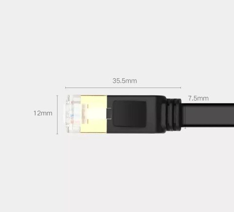 UGreen Płaski kabel UGREEN przewód internetowy sieciowy Ethernet patchcord RJ45 Cat 7 STP LAN 10 Gbps 10 m czarny (NW106 11265) UGreen Płaski kabel UGREEN przewód internetowy sieciowy Ethernet patchcord RJ45 Cat 7 STP LAN 10 Gbps 10 m czarny (NW106 11265)